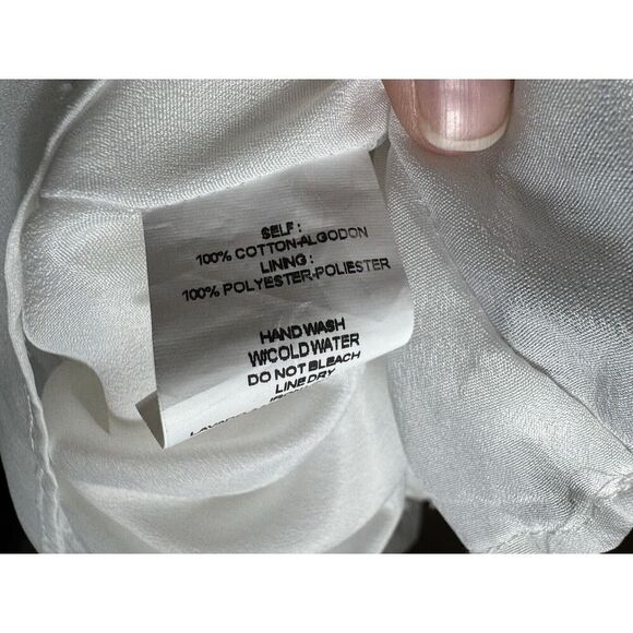 &Merci Women White Ruffle Tiered Cut-Out Maxi Cottage Beach Dress Fairy Angel M - Picture 7 of 7